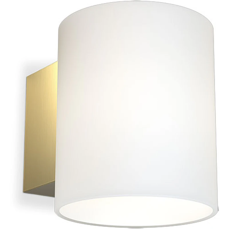Evoke Væglampe 120 mm, Silkemat Messing / Opalglas