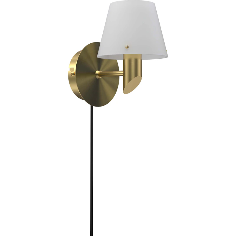 Gil Wall Lamp, Satin Brass / Opal Glass