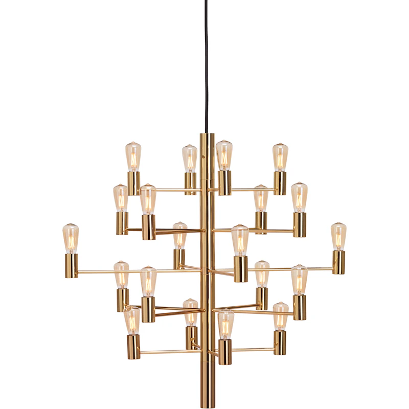 Manola 20 Lysekrone Dæmpbar LED, Silkemat Messing