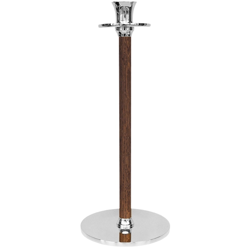 Alto Basso Lysestage 35 cm, Valnød/Forniklet