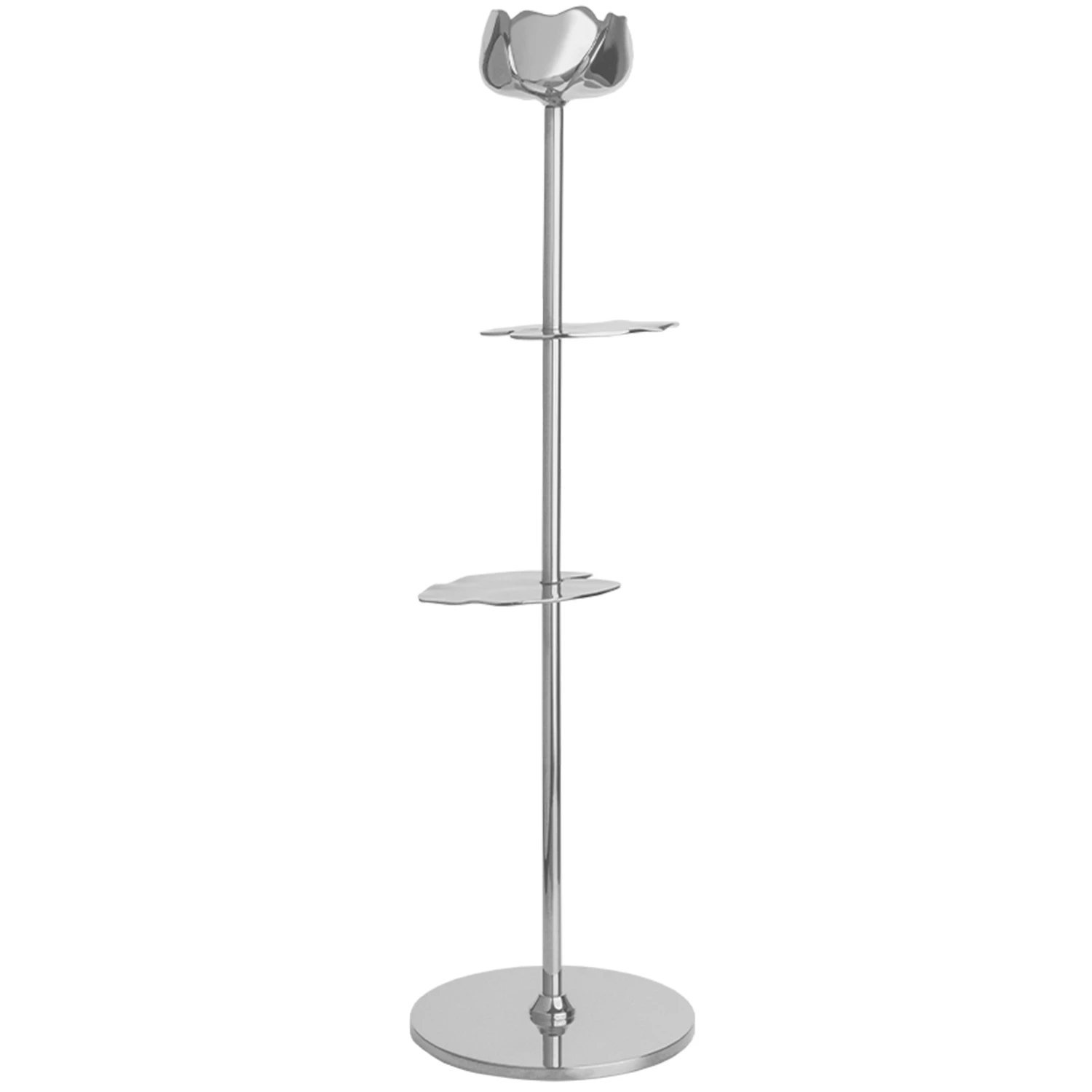 Hilke Collection Ninfea Alta Lysestage 40 Cm - Lysestager Nikkelbelagt Messing Silver - HL03NA-NP