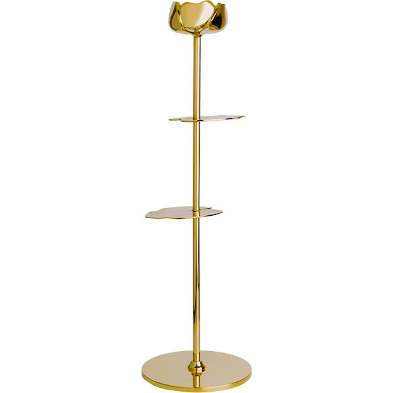 Ninfea Alta Lysestage Guld, 30 cm