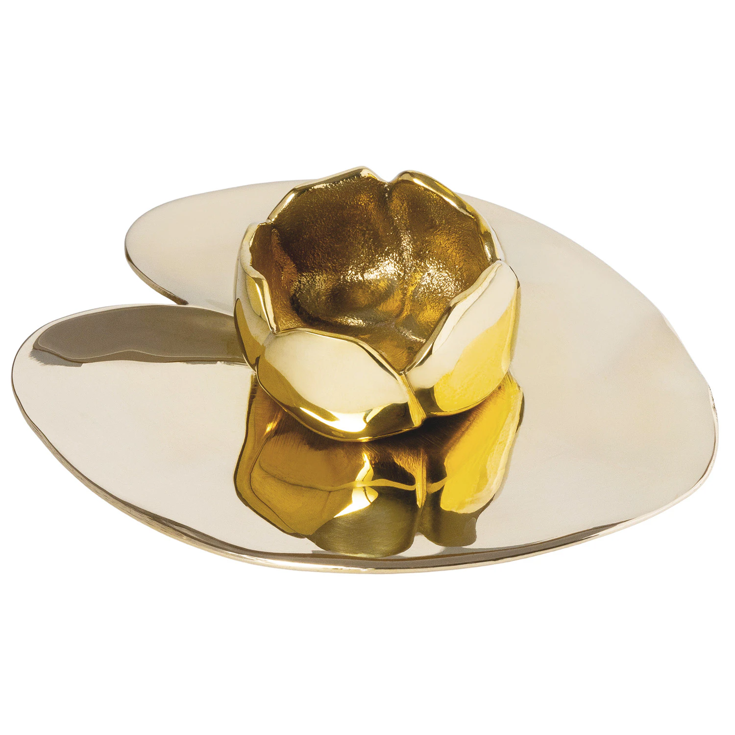 Hilke Collection Ninfea Piccola Lysestage - Lysestager Messing Guld - HLPA01