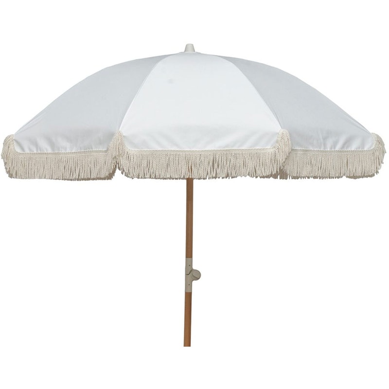 Parasol Med Frynser 200 cm, Beige