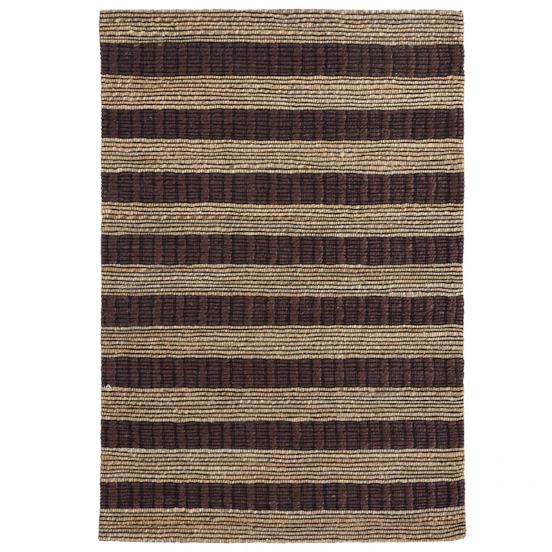 Block Tæppe 85x130 cm, Brunt/Natur