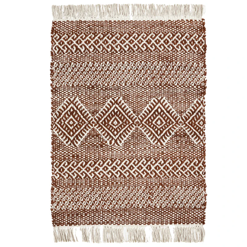 Ethnic Tæppe 60x90 cm, Brunt/Natur