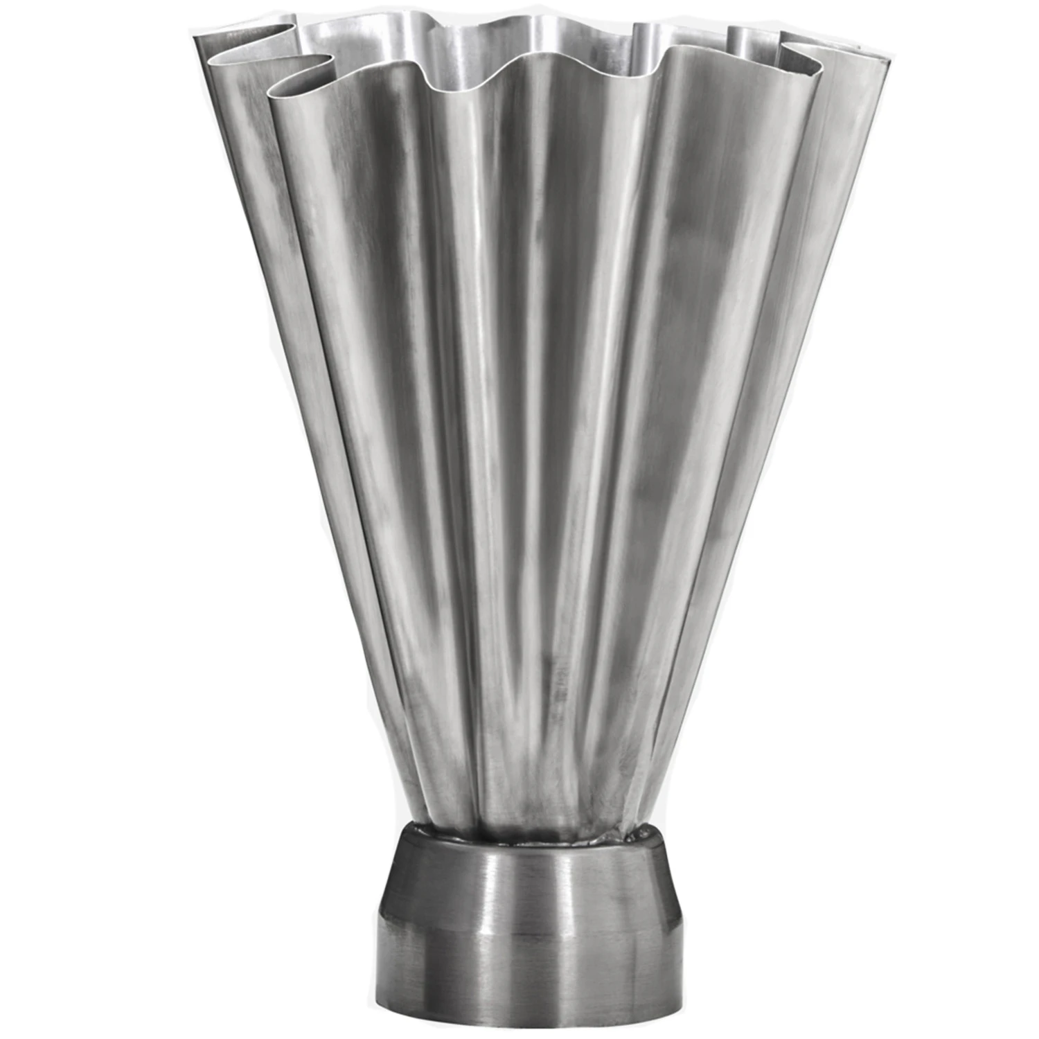 House Doctor Flood Vase 33 Cm B&oslash;rstet S&oslash;lv - Vaser Jern Brushed Silver - 900000763