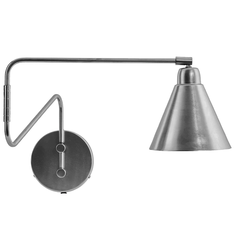 Game Væglampe, Brushed Silver