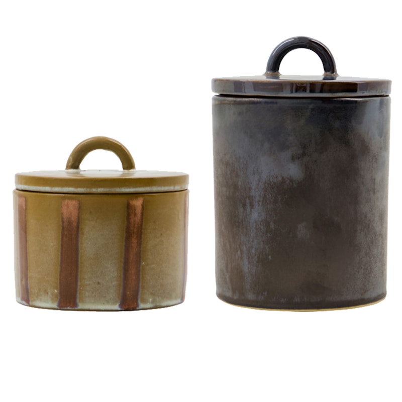 Tallic Opbevaringskrukke 2 dele, Sand/Sort