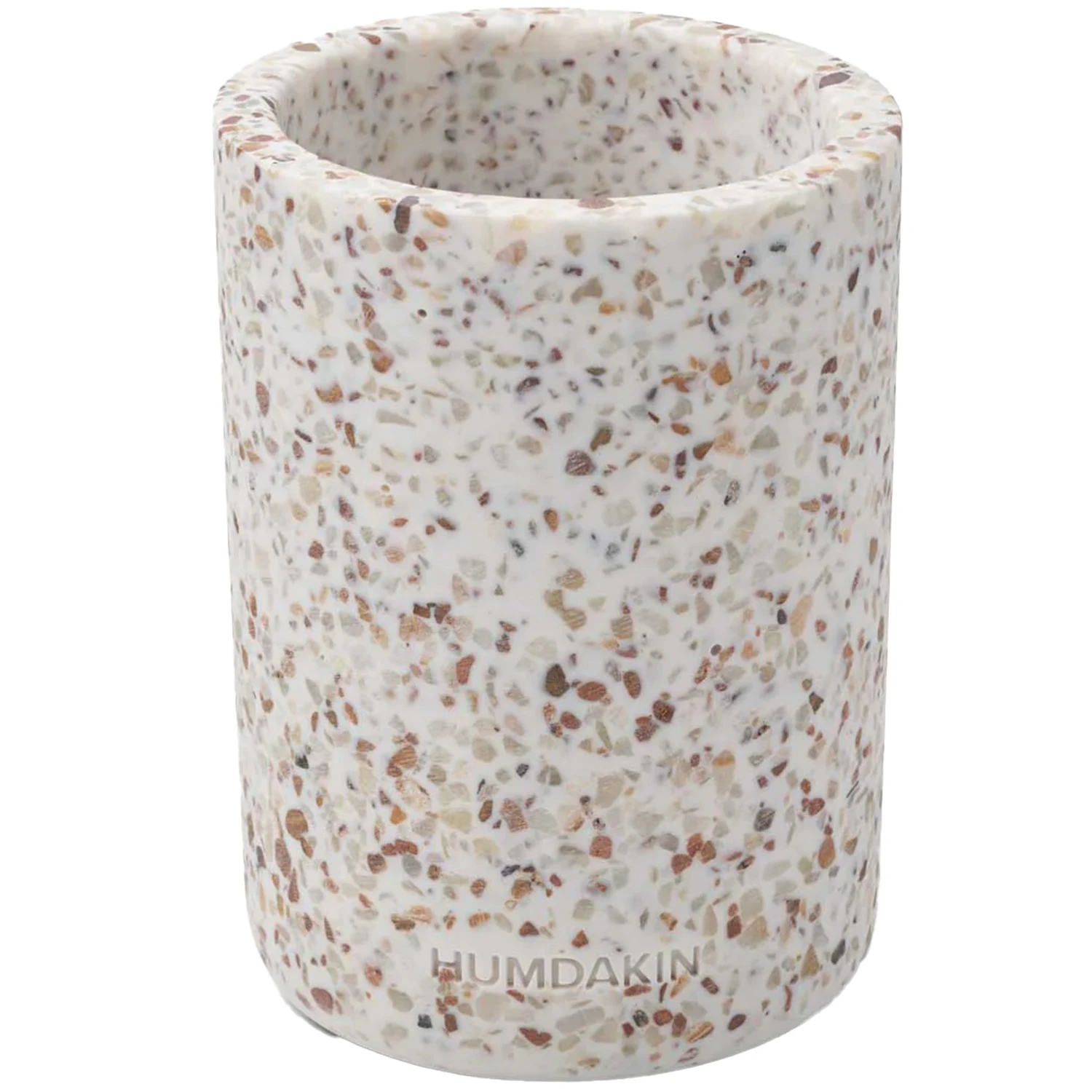 Humdakin Terarazzo Vase 14 Cm Hvid/ - Vaser Terrazzo Brun - 328