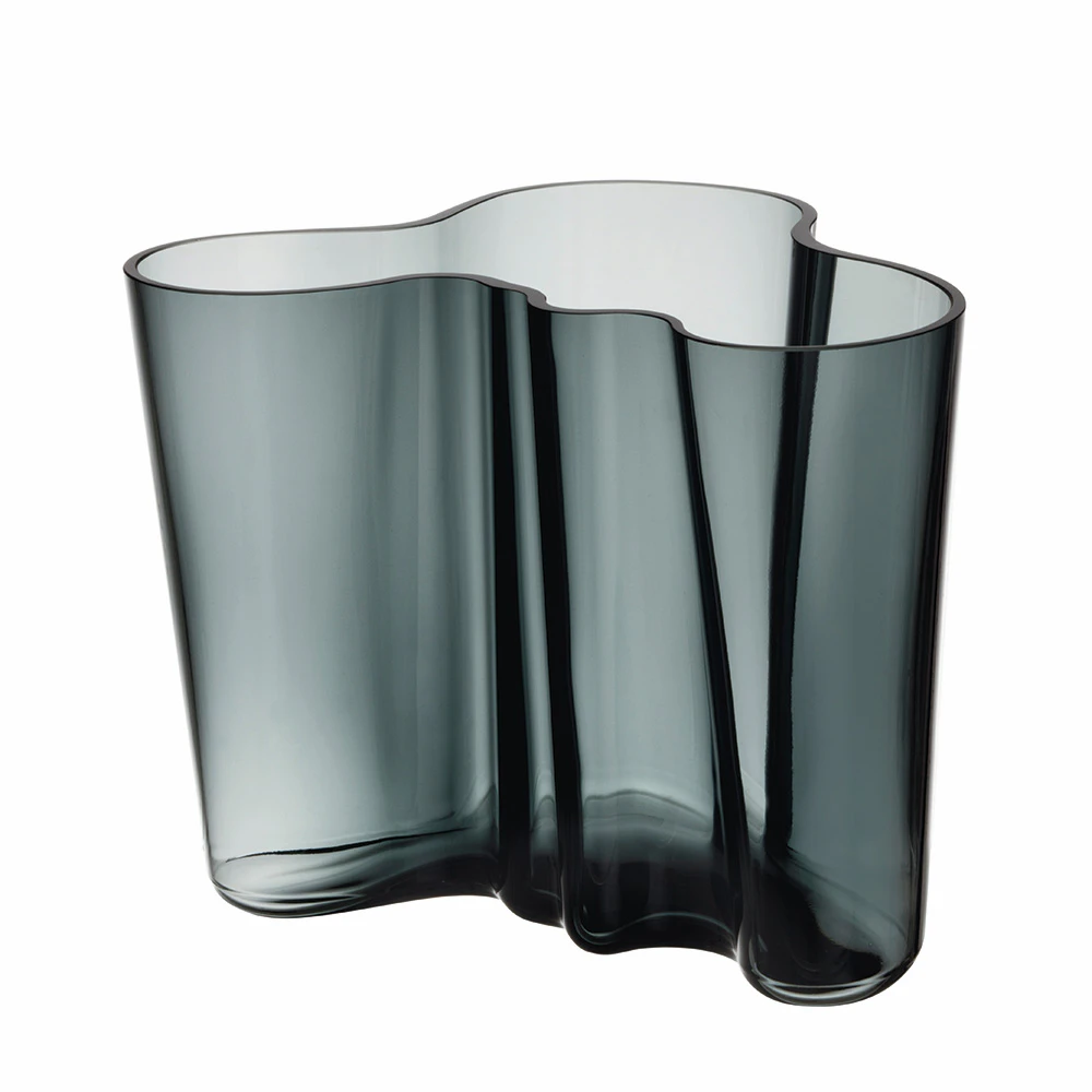 Iittala Aalto Vase 16 Cm M&oslash;rkegr&aring; - Vaser Glas Dark Grey - 1020905
