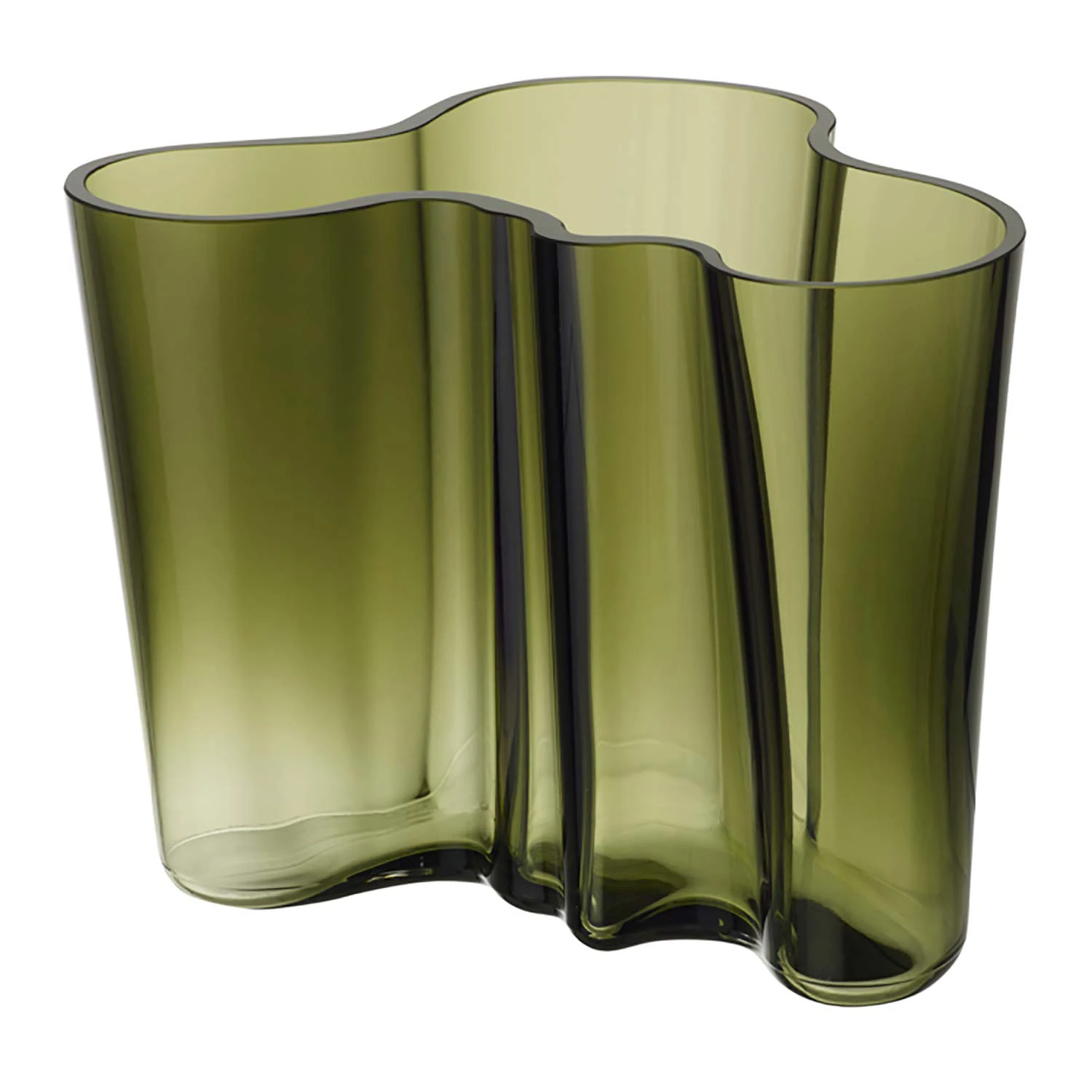 Iittala Aalto Vase 16 Cm Moss Green - Vaser Glas Mosgr&oslash;n - 1051429
