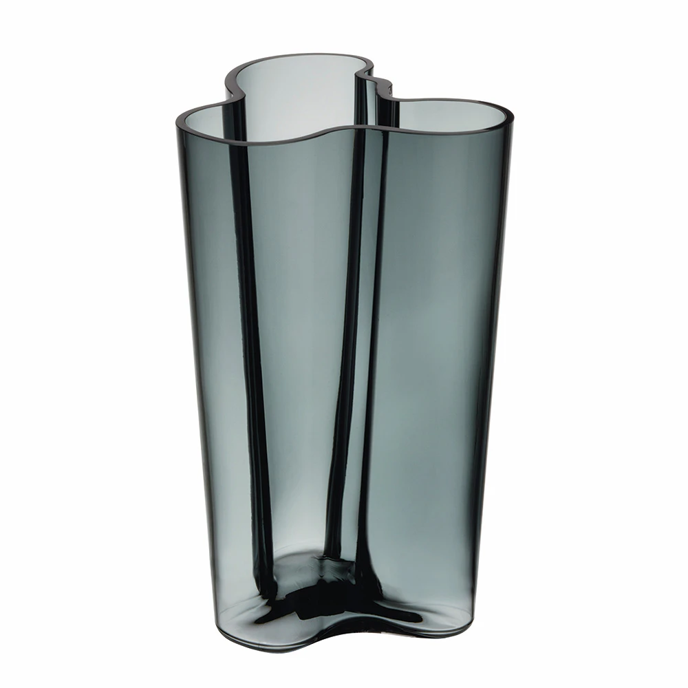 Iittala Alvar Aalto Vase 25,1 Cm M&oslash;rkegr&aring; - Vaser Glas Dark Grey - 1020907