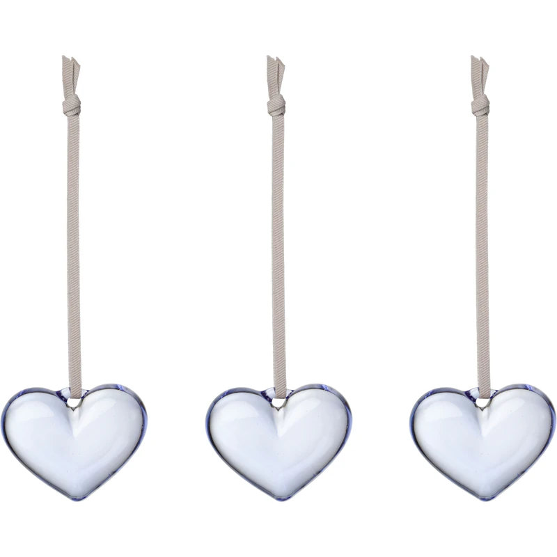 Glashjerte 50 mm 3-pak, Clear Blue