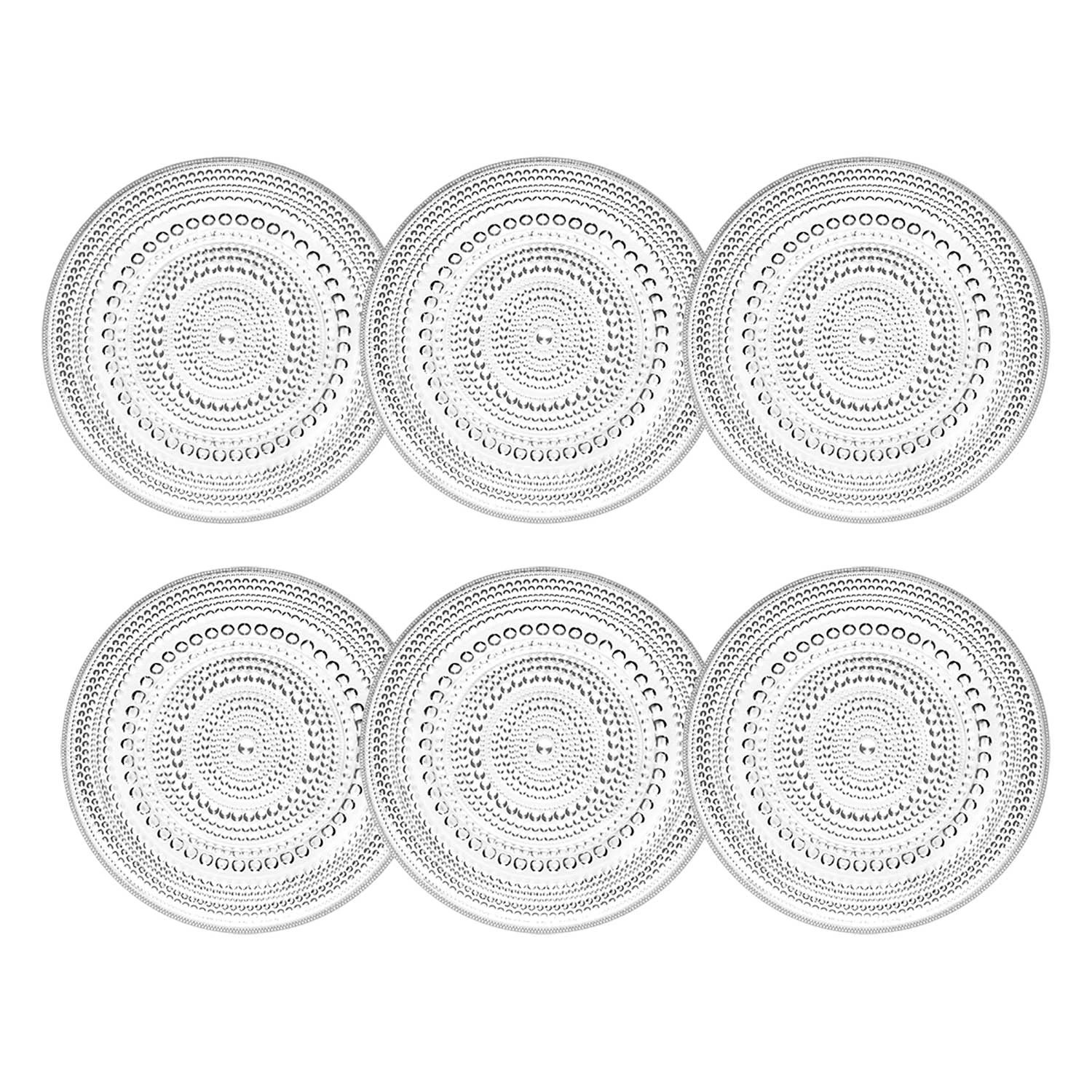Iittala Kastehelmi Sidetallerken 17 Cm 6 Stk - Asietter Glas Klar - 1007055-6pack