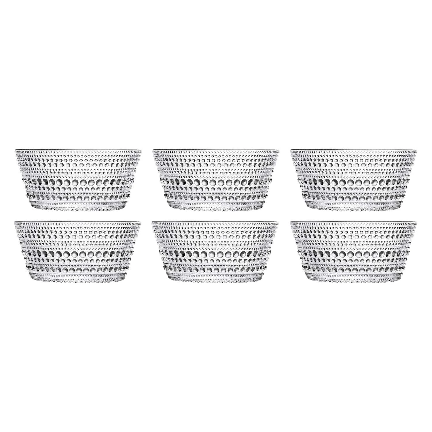 Iittala Kastehelmi Sk&aring;l 23 Cl 6 Stk - Serveringssk&aring;le Glas Klar - 1007053-6pack