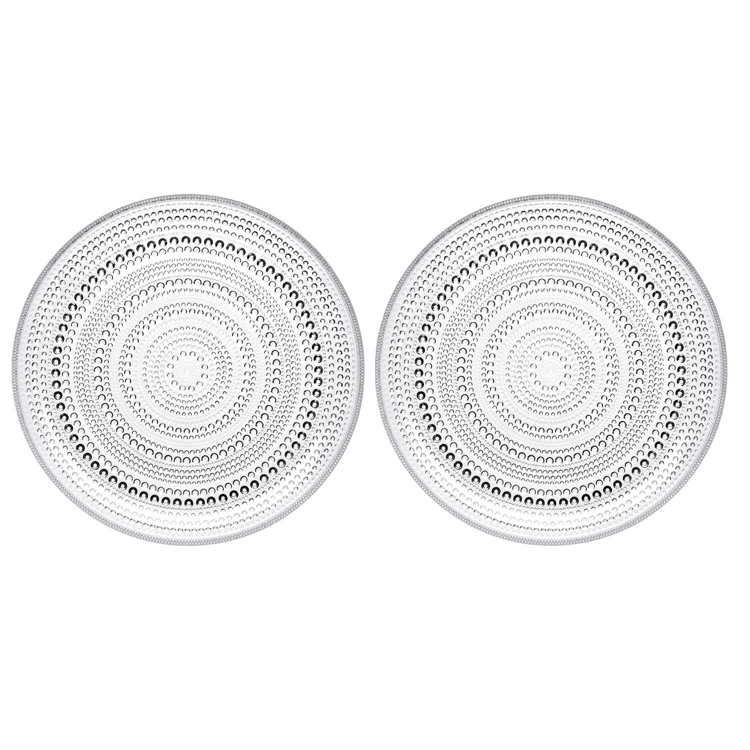 Iittala Kastehelmi Tallerken 24,8 Cm 2 Stk - Middagstallerkner Glas Klar - 1007057-2pack
