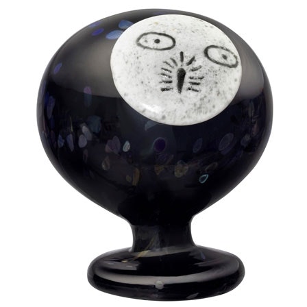 Iittala Nattuggla Kunst 120x130 Mm M&oslash;rkegr&aring;t - Kunstglas Glas Dark Grey - 1082757