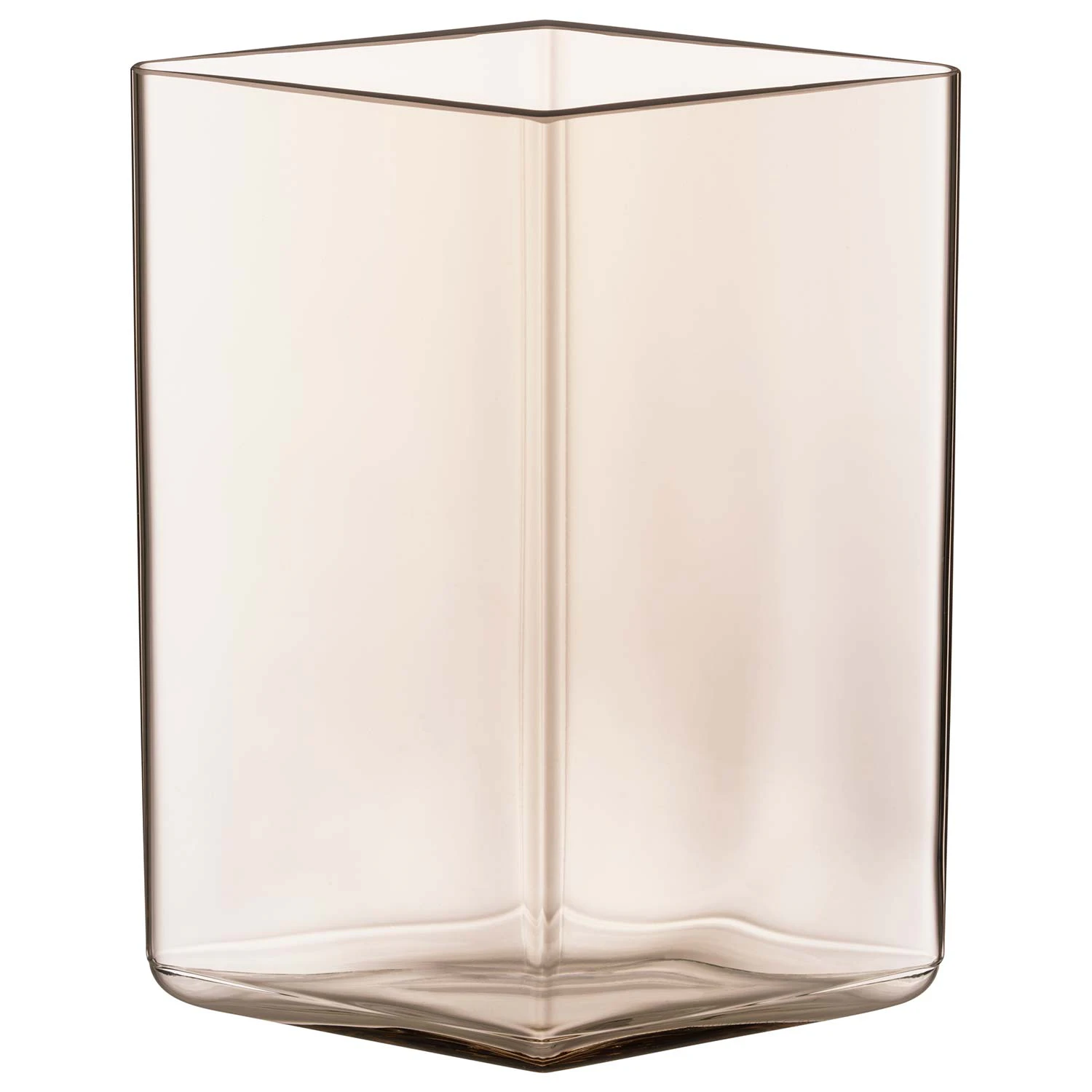 Iittala Ruutu Vase 11,5x14 Cm - Vaser Mundbl&aelig;st Glas Linen - 1052180