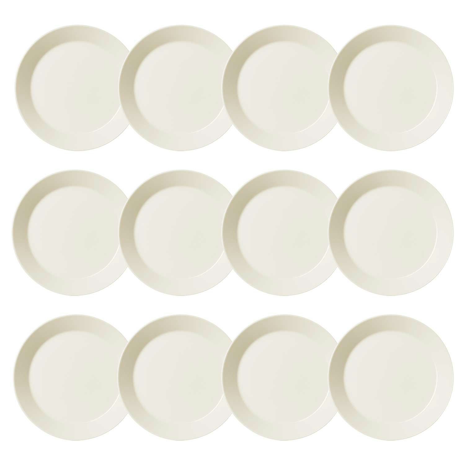Iittala Teema Tallerken 21 Cm 12 Stk - Middagstallerkner Porcel&aelig;n Hvid - 1005917-12pack