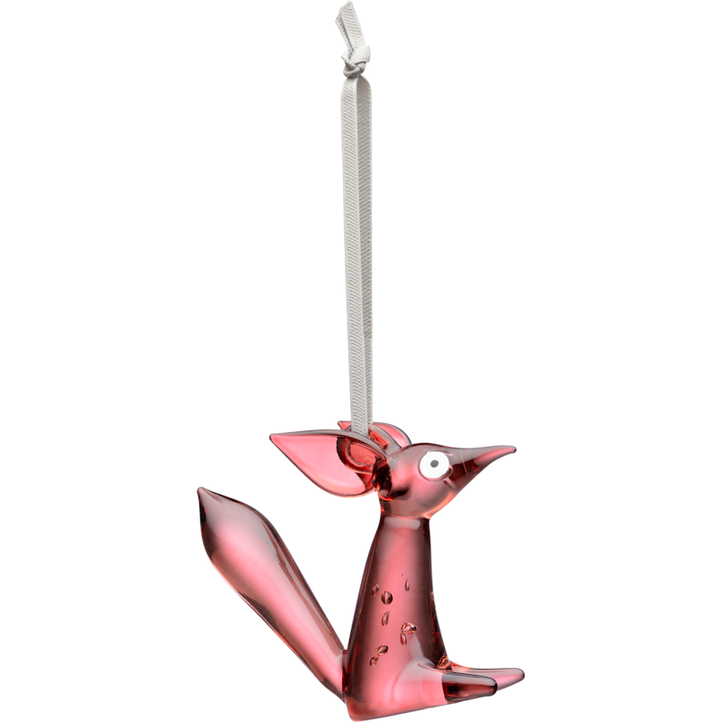 Vulpes Glasdekoration 80 mm, Kirsebærrød