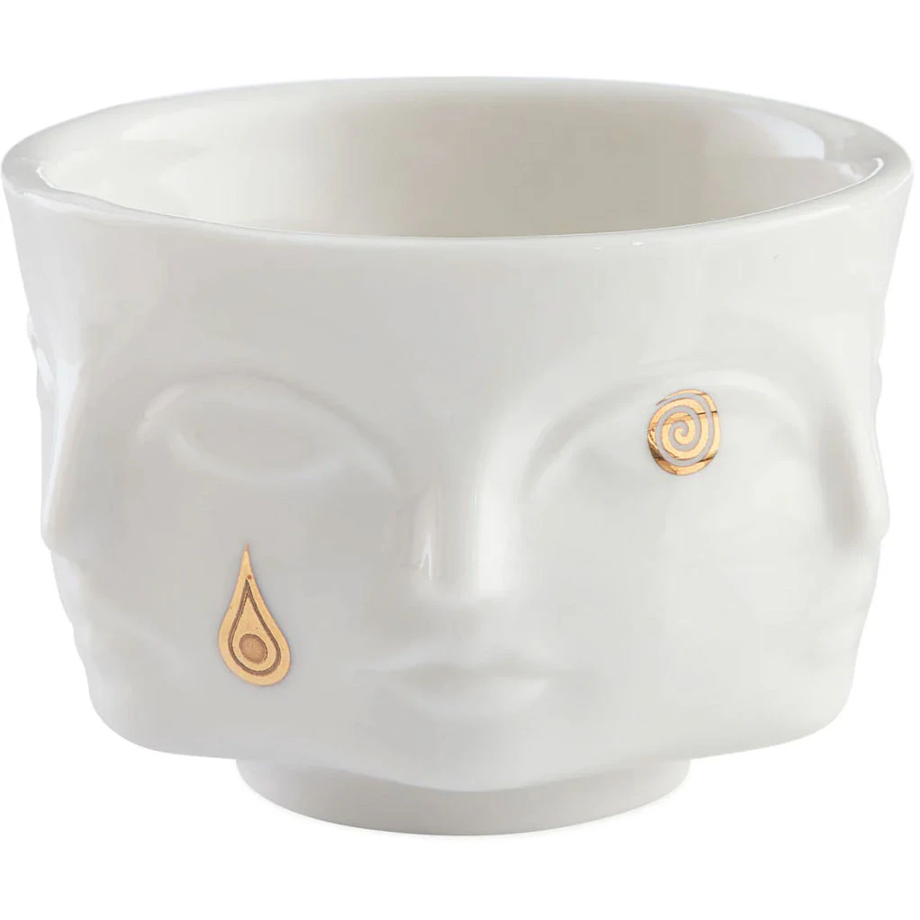 Jonathan Adler Gilded Votive Lysestage - Fyrfadsstager Porcel&aelig;n Hvid - 33248