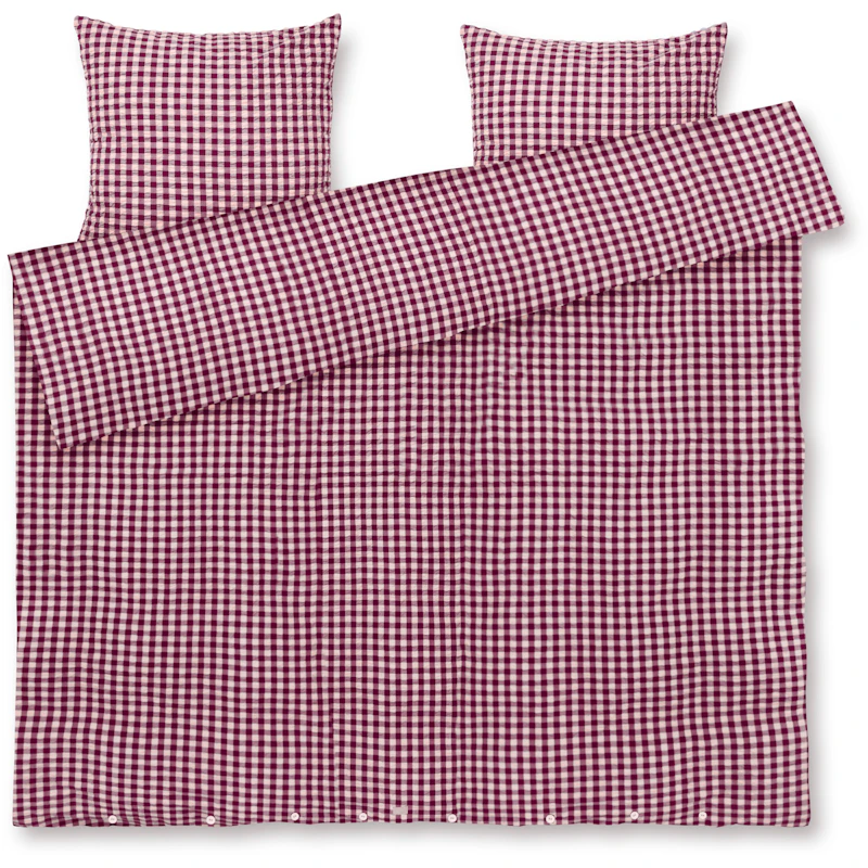 Bæk & Bølge Sengesæt 220x220 cm, Rosa / Blomme