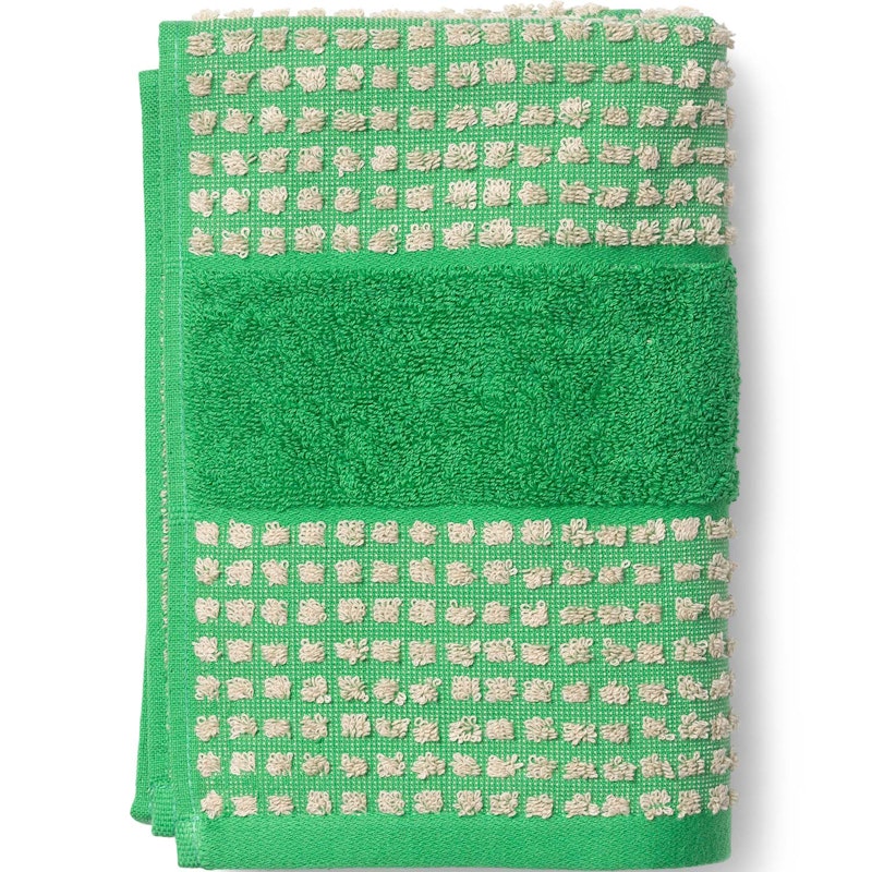 Check Håndklæde 100x50 cm, Grønt/Sand