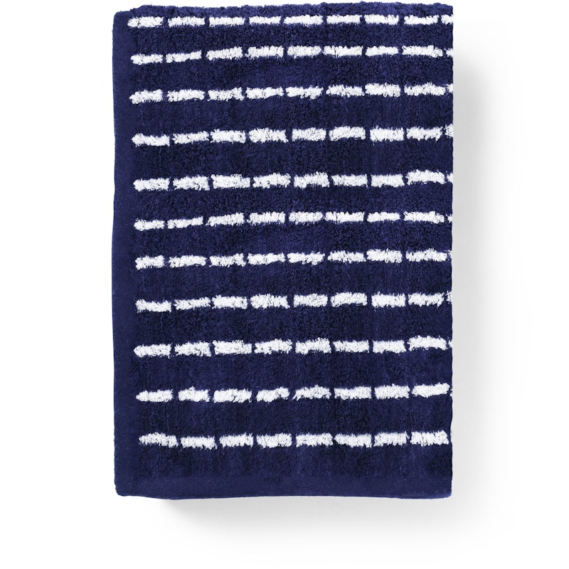 Nuance Håndklæde 50x100 cm, Mørkeblåt/Hvidt