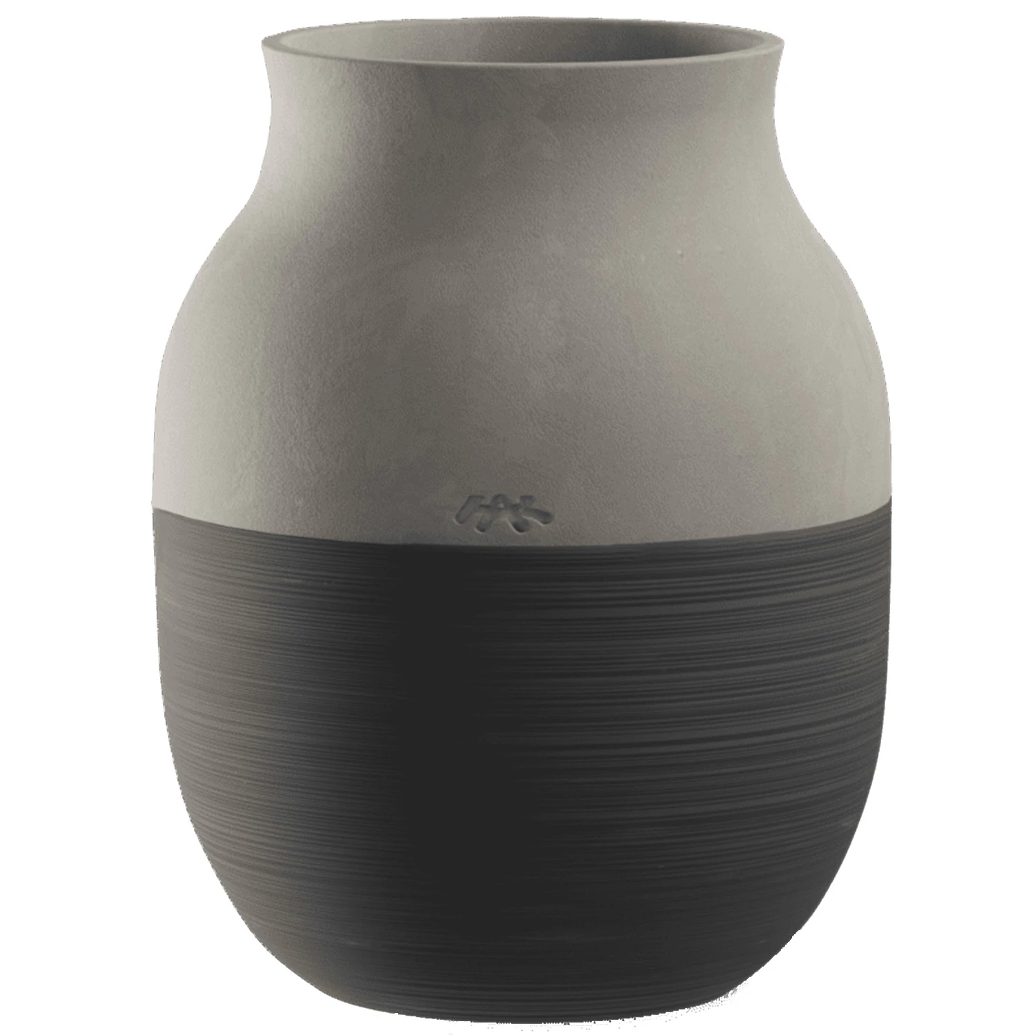K&auml;hler Omaggio Circulare Vase 20 Cm - Vaser Earthenware Anthracite Grey - 690147