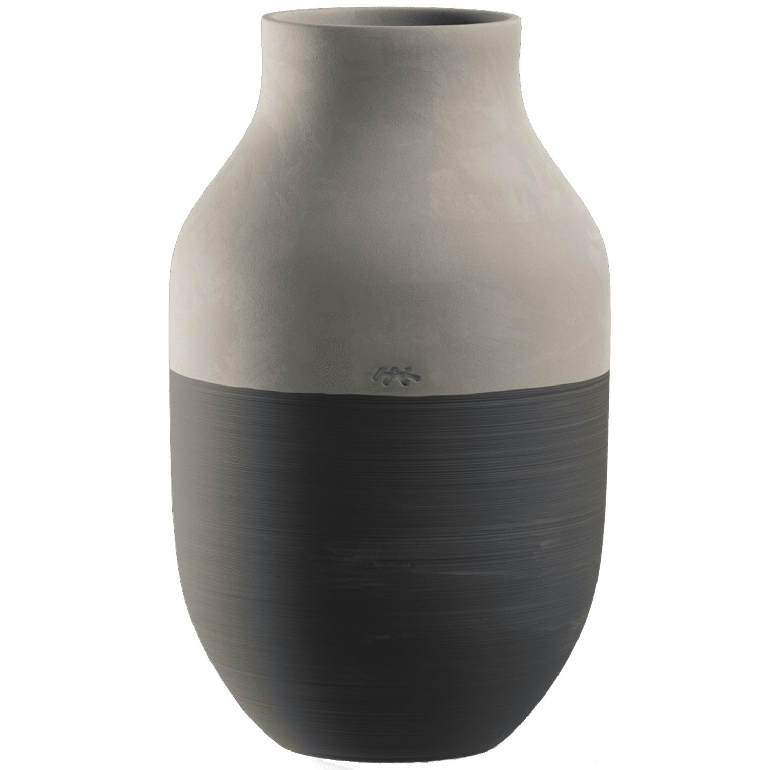 K&auml;hler Omaggio Circulare Vase 31 Cm - Vaser Earthenware Anthracite Grey - 690149