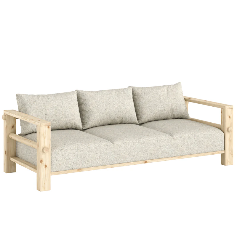 Bare Sofa Bed, Raw / Soft Chalk