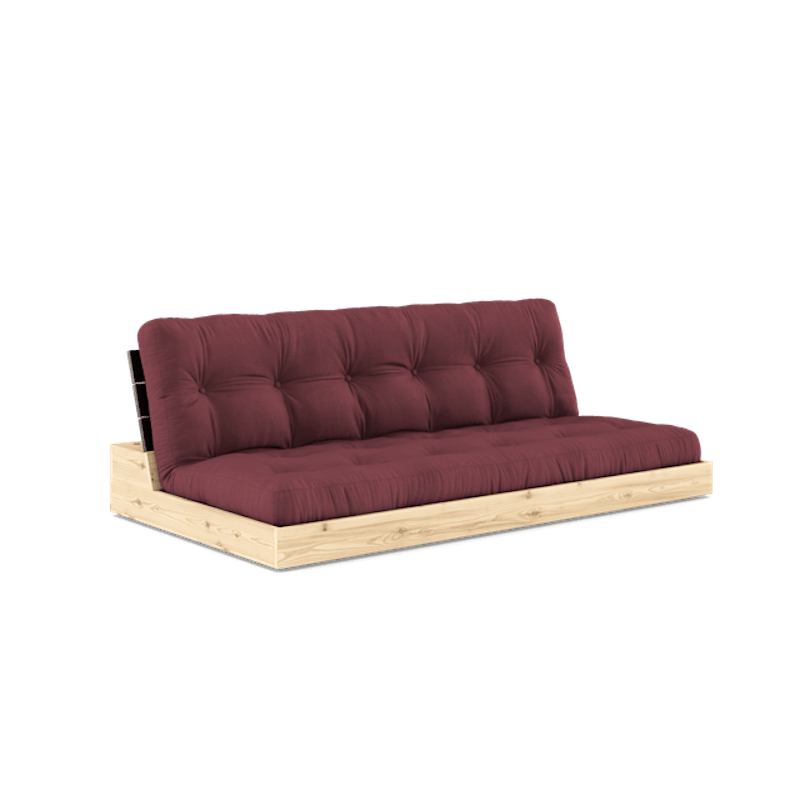 Base Sovesofa Med 5-Lags Madras Black Night/Bordeaux