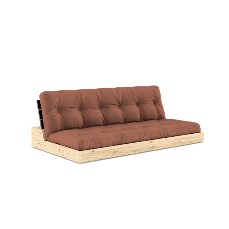 Base Sovesofa Med 5-Lags Madras Black Night/Clay Brown