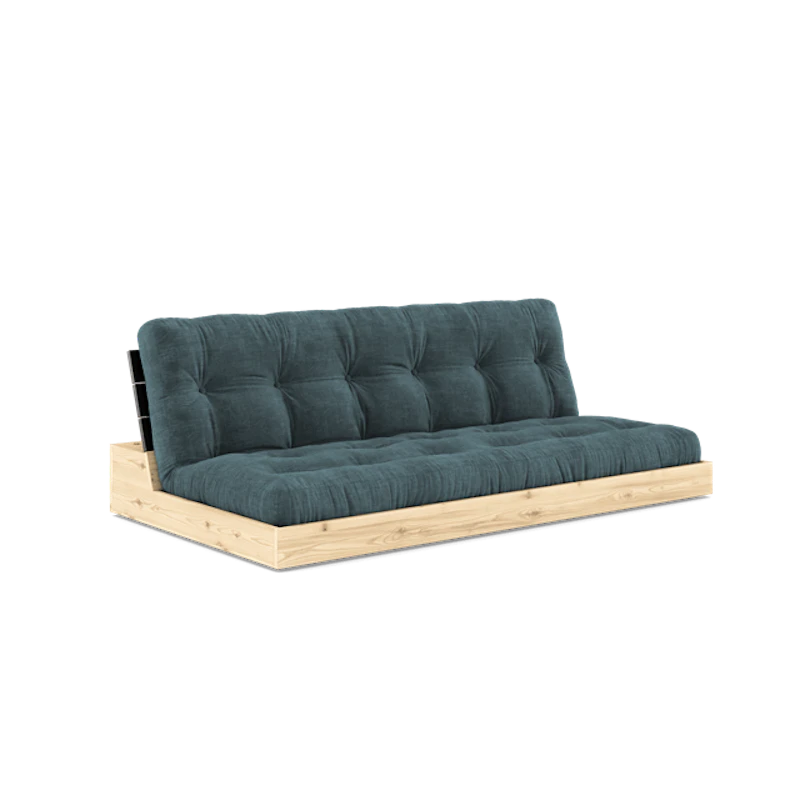 Base Sovesofa Med 5-Lags Madras Black Night/Pale Blue