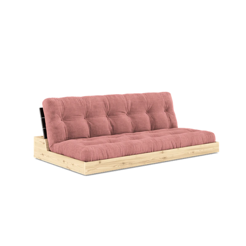 Base Sovesofa Med 5-Lags Madras Black Night/Sorbet Pink
