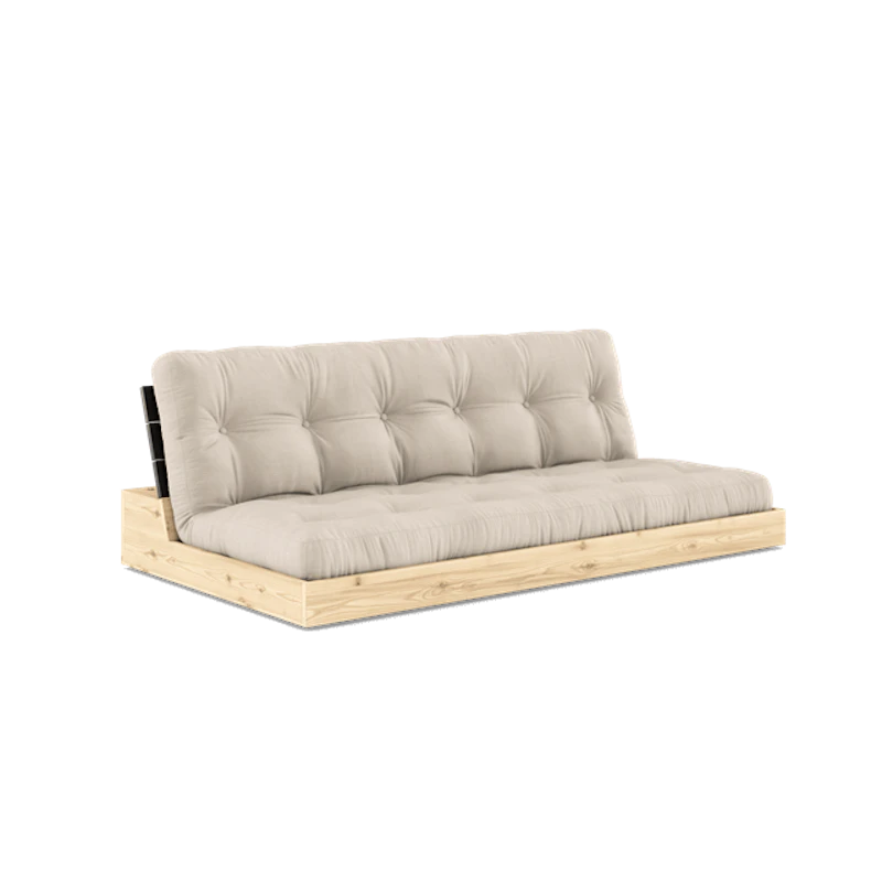 Base Sovesofa Med 5-Lags Madras Black Night/Beige