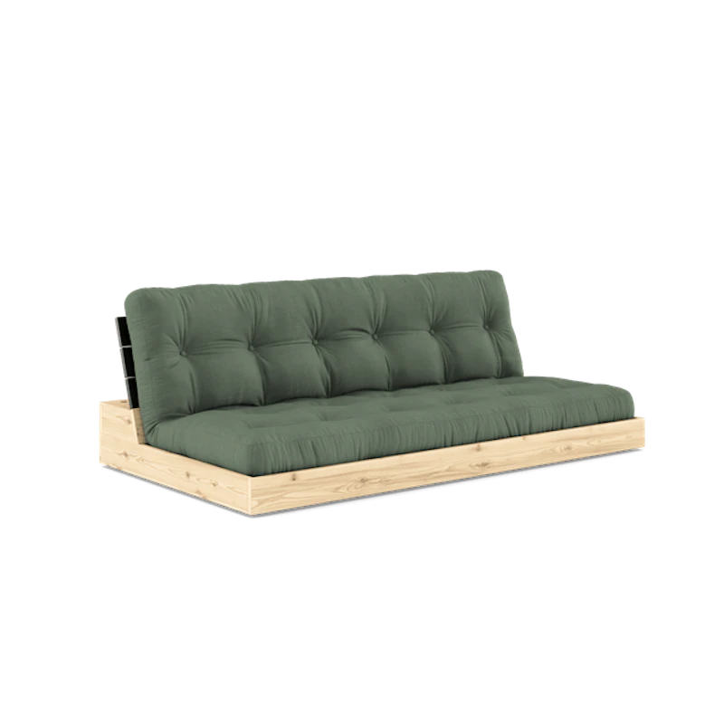 Base Sovesofa Med 5-Lags Madras Black Night/Oliven Grøn
