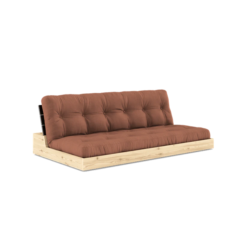 Base Sovesofa Med 5-Lags Madras Black Night/Clay Brown