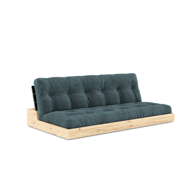Base Sovesofa Med 5-Lags Madras Black Night/Pale Blue