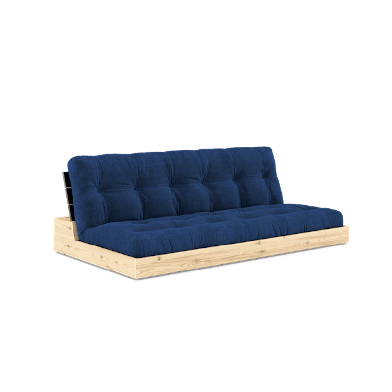 Base Sovesofa Med 5-Lags Madras Black Night/Royal Blue