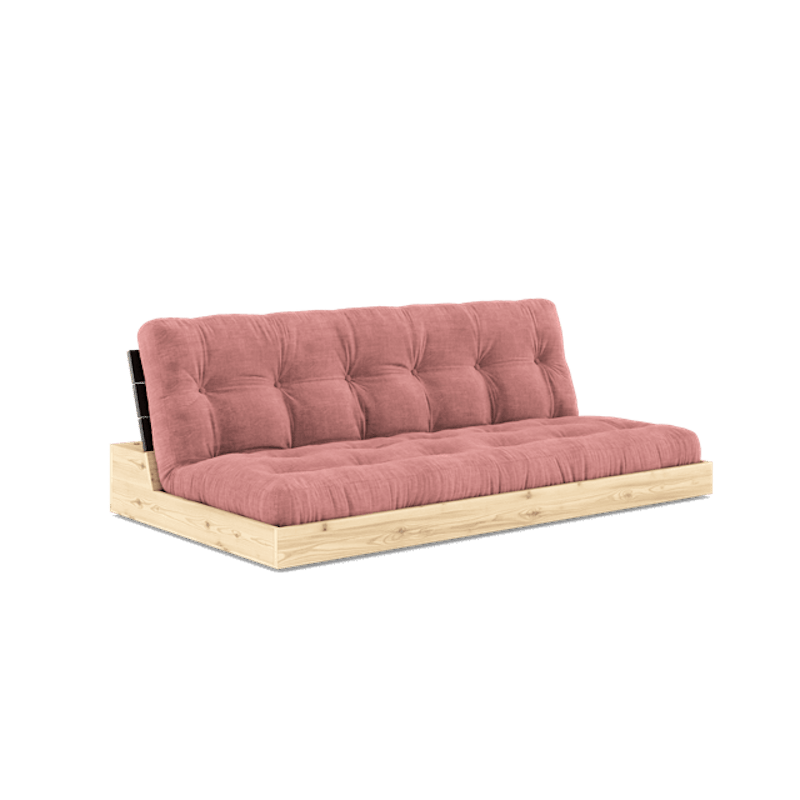 Base Sovesofa Med 5-Lags Madras Black Night/Sorbet Pink