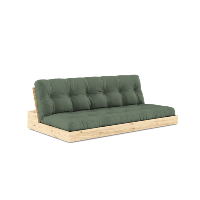 Base Sovesofa Med 5-Lags Madras Klar/Oliven Grøn