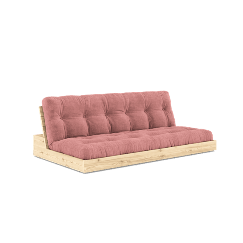 Base Sovesofa Med 5-Lags Madras Klar/Sorbet Pink
