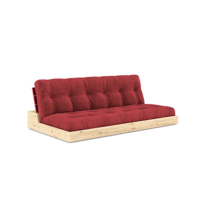 Base Sovesofa Med 5-Lags Madras Poppy Red/Ruby Red