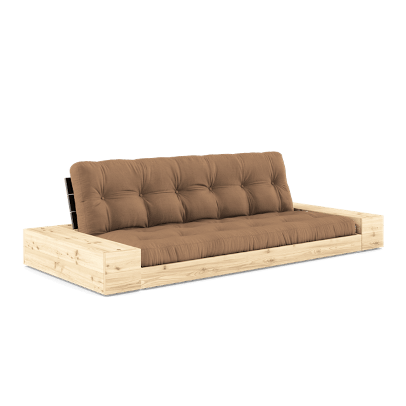 Base Sovesofa Med Sidekasse & 5-Lags Madras Black Night/Mocca