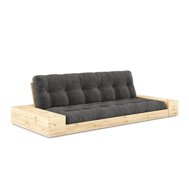 Base Sovesofa Med Sidekasse & 5-Lags Madras Klar/Kul