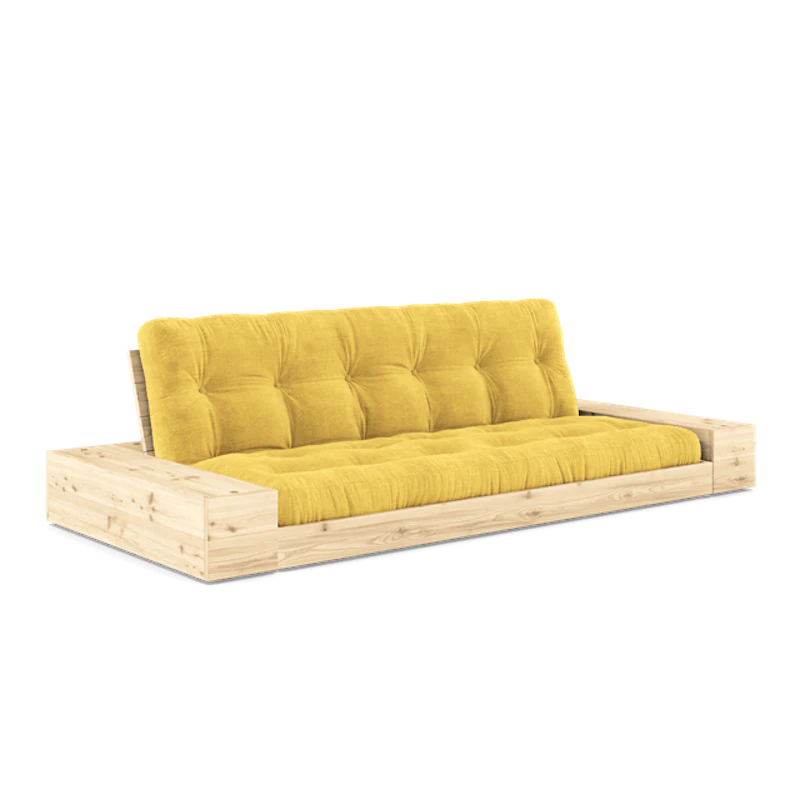Base Sovesofa Med Sidekasse & 5-Lags Madras Klar/Honning