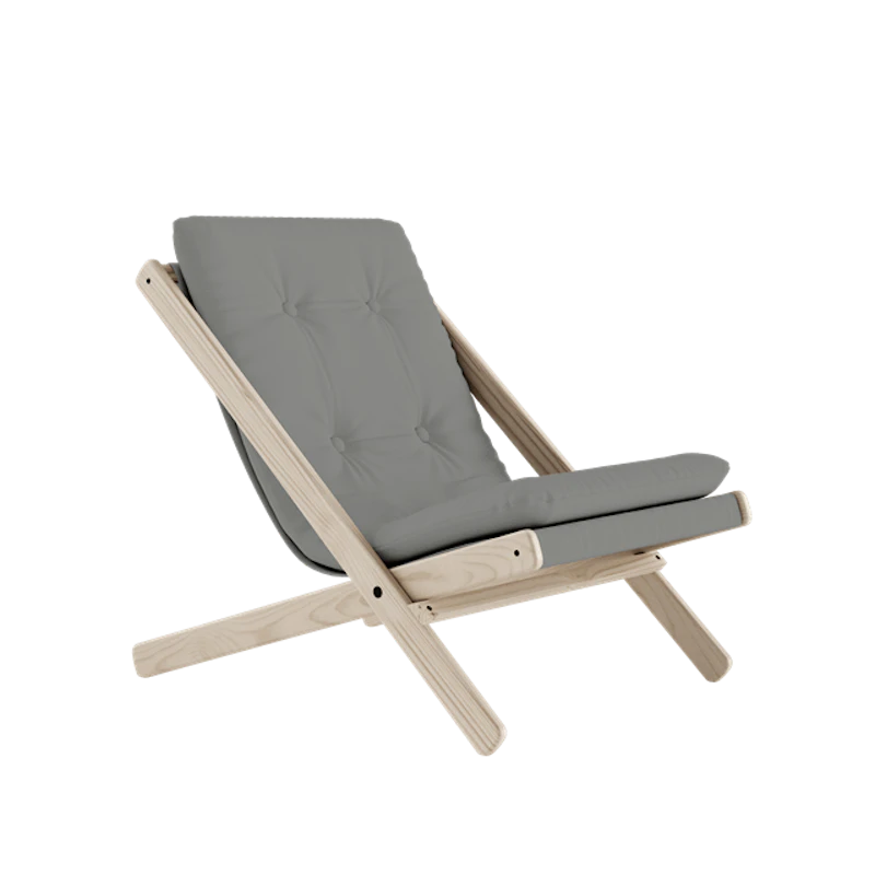 Boogie Lænestol M. Madras 746 Grey/Rå Bøg