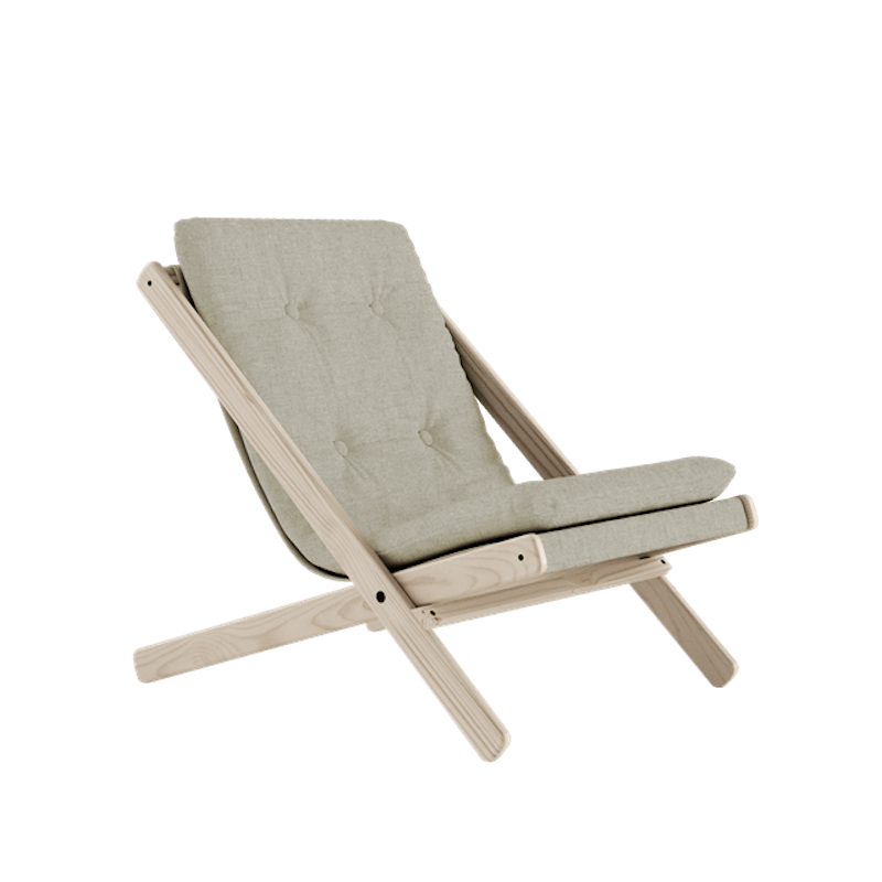 Boogie Lænestol M. Madras 914 Linen/Rå Bøg